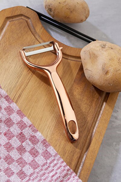 Turkco Luxury Design Rose Gold Premium Metal Titanium Plated Peeler Vegetable...