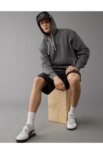 AMERICAN EAGLE AE Logo Graphic Pullover Hoodie