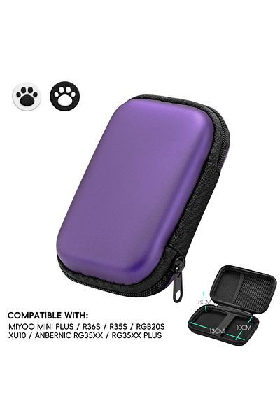 Choice Purple Data Frog for R36S Case Retro Video Game Bags EVA Cover Case for RG35XX R35S Miyoo Mini Plus