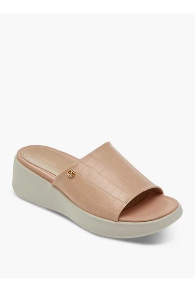 Paprika Paprika Textured Slip-On Comfort Sandals with Wedge Heel