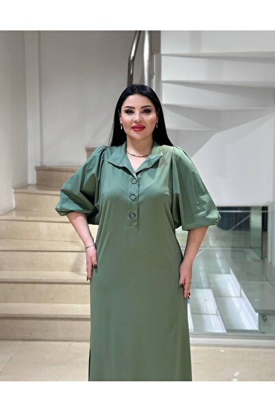 mardi exclusive Γυναικείο Πλεκτό Φόρεμα Plus Size Πράσινο