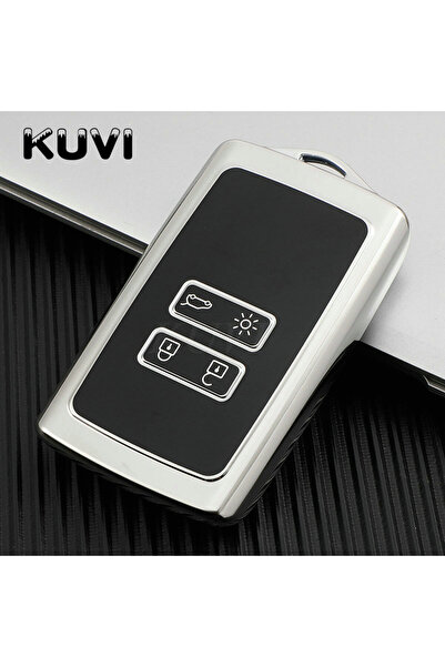 Choice3 silver NEW TPU Car Key Case Full Cover For Renault Koleos Kadjar Mega...