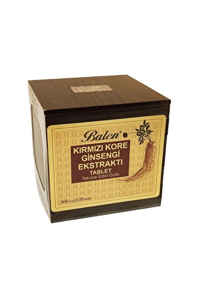 Balen Kırmızı Kore Ginsengi Ekstraktı Tahta Kutulu 600mg X 120 Tablet