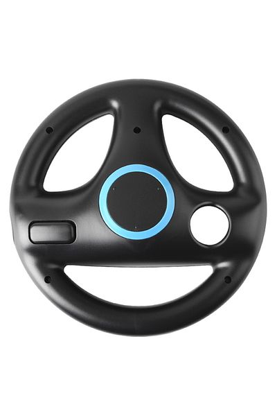 ONETOMAX Black Color Game Racing Steering Wheel for Nintendo Wii Remote Controller Racing Wheel for Wii Kart