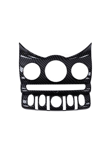 Choice 6.5in Carbon Fiber Style Car Air Conditioning Cd Panel Cover Trims Frame 6.5in Ac Cd Panel Sticker C