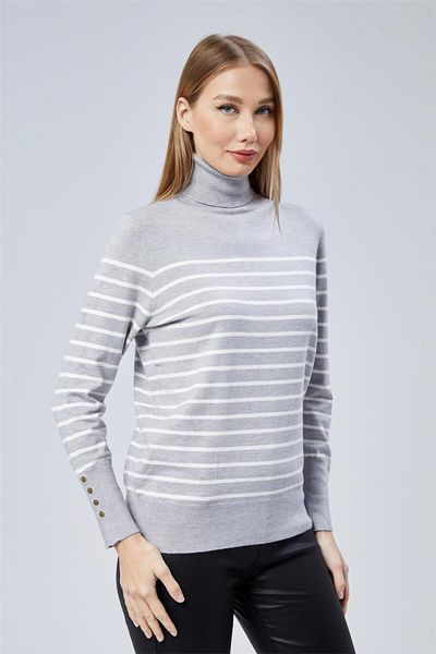 HomeStore KazakGestreifter Fischerstrickpullover