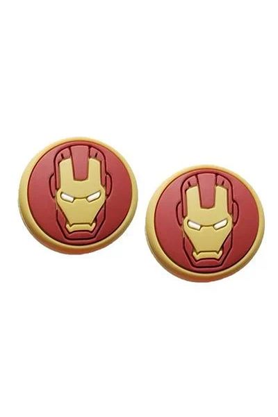 Choice قطعتان من غطاء عصا التحكم Iron Man وقبضة عصا التحكم لـ PS5 وPS4 وPS3 وPS2 وXBOXONE وXbox Series S وX NS Pr