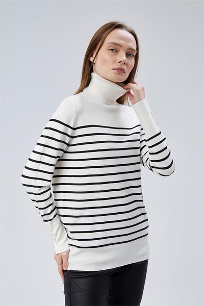 HomeStore KazakGestreifter Fischerstrickpullover