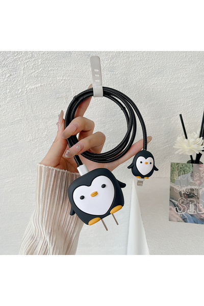 Choice جراب حماية شاحن iPhone من الرسوم المتحركة 18W20W، جراب شاحن مضاد للكسر والخدش مناسب للاتحاد الأوروبي والولايات المتحدة.