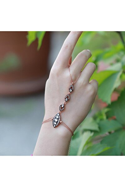 Necati Gün Elmas Montür Mekik Model Rose Gold Kaplama Gümüş Şahmeran