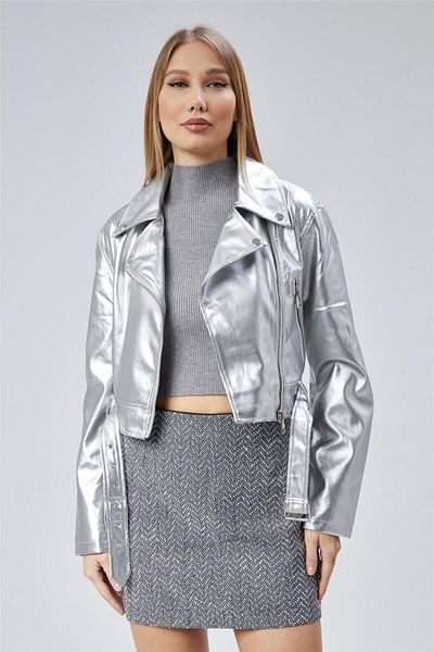 HomeStore Metallic Short Diagonal Jacket