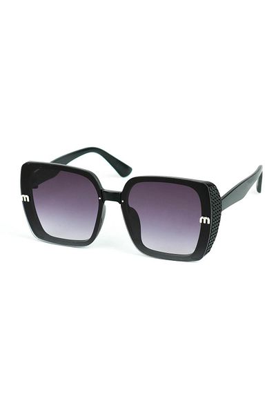 Di Caprio Women's Black Uv400 Protection Rectangular Model Sunglasses