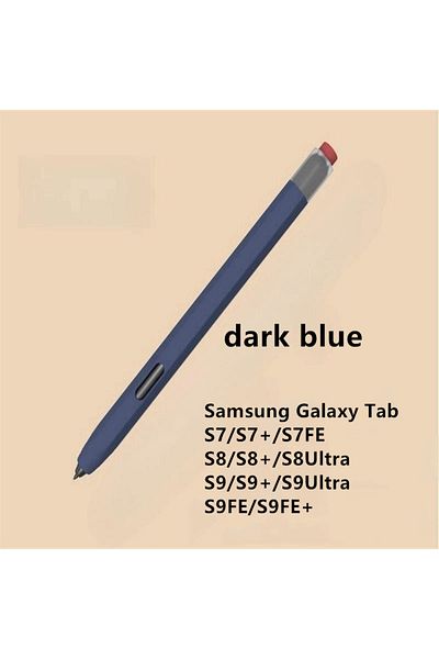 Choice S7 Dark Blue Silicone Pencil Case Tablet Touch Stylus Pen Cover Solid Colour for Samsung Galaxy Tab