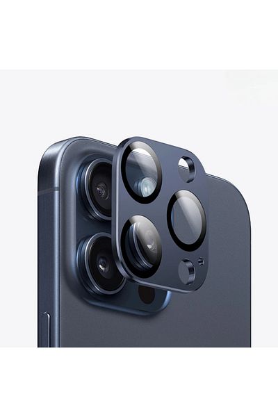 Choice For iPhone 15Pro Dark Blue Metal armor Camera Lens Protector Glass For iPhone 14 15 Pro Max Back Len