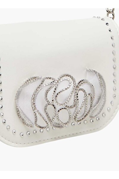 Celeste Celeste Embellished Crossbody Bag with Chain Strap and Button Closure