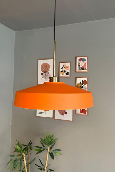 Bamyum Açe Tekli İnce Eskitme Başlık Avize Retro Sarkıt Ofis Showroom Salon Mutfak Avizeleri