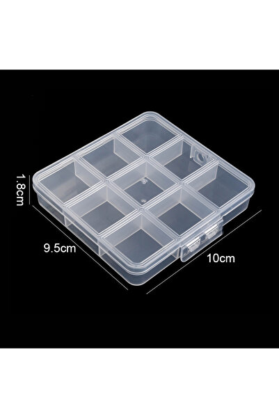 Choice صندوق تخزين شفاف مكون من 9 شبكات وصندوق منظم من البلاستيك الشفاف لتخزي...