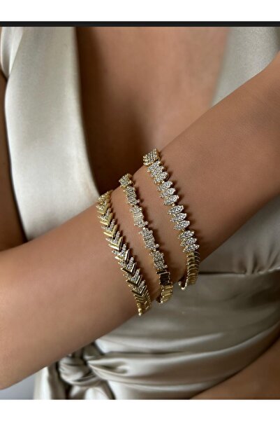 FOR YOU TAKI by Ezgi سوار نسائي من الفولاذ موديل Vip Stone