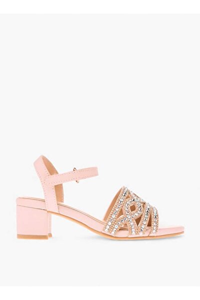 Celeste Celeste Girls' Embellished Sandals with Hook and Loop Closure