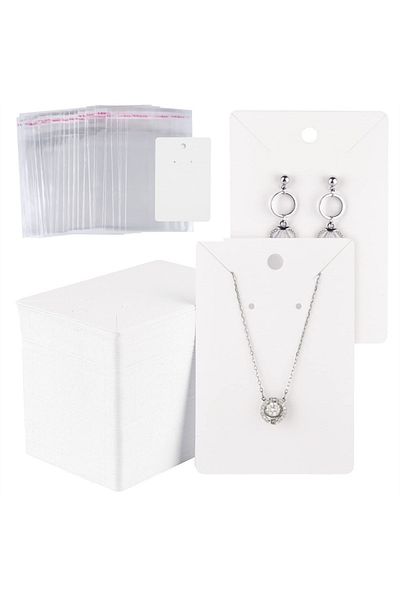 Choice 50card C white 50pcs 6x9cm Blank Necklace Earring Jewelry Cards