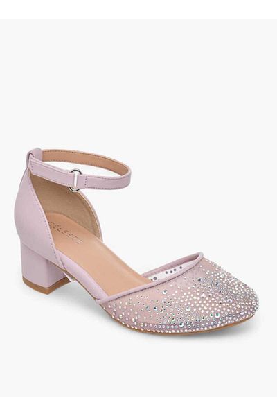 Celeste Girl's Embellished Shoes with Hook and Loop Closure