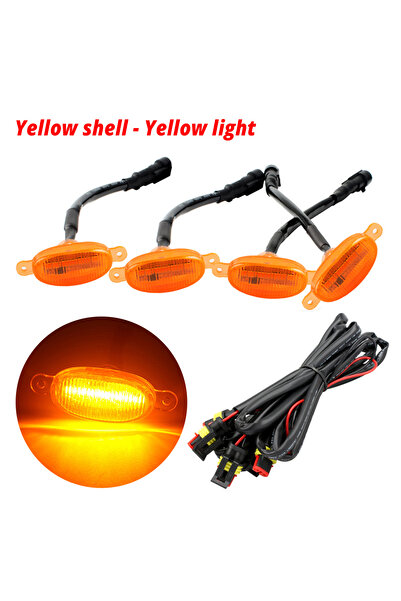 Choice1 Yellow Shell Yellow 4X Car Grille Light Yellow Light Daytime Running ...