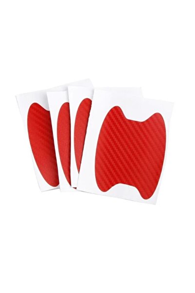 Choice Red 4 Pieces of Car Door Handle Protective Film, Carbon Fiber Stickers...