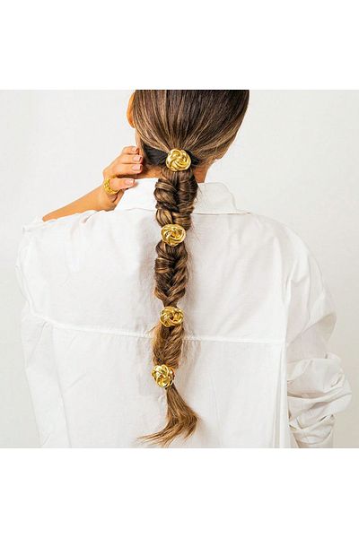 Choice 4pcs 02 4pcs Fashion Women's Jewelry Accessories Elegant High Ponytail Hair Rope for Daily Holiday W