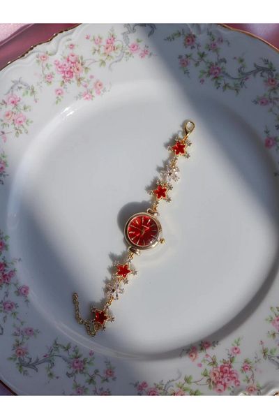 Reorah Collection ساعة زهرة النجمة الحمراء - ساعة زهرة النجمة الحمراء