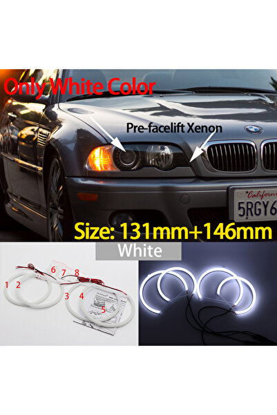Choice10 Pre-LCI With Lens W WHITE LED Headlight Halo Angel Demon Eyes Kit an...