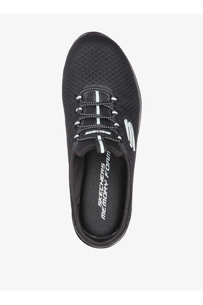 SKECHERS Women's Textured Slip-On Sneaker Mules with Lace Detail - SUMMITS