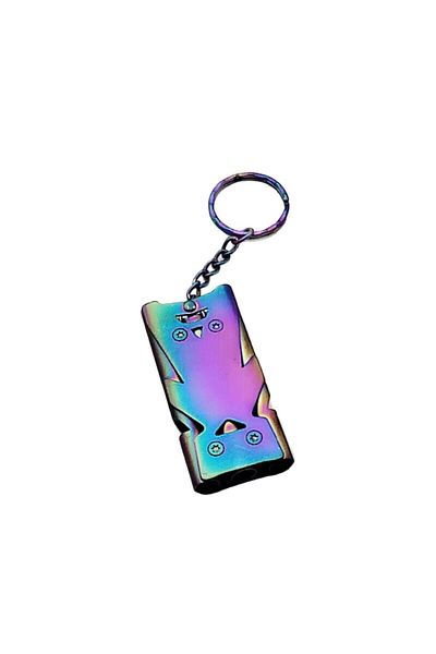 Choice Chroma 1 Pcs Double Pipe Pendant Keychain High Decibel Outdoor Survival Emergency Whistle Camping To