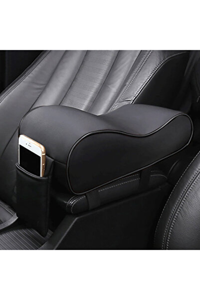 choice2 Black Car Armrest Pad Leather Auto Central Cole Protection Cushion Th...