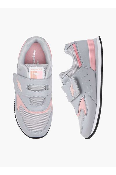 Kangaroos Girls' Panelled Sports Shoes with Hook and Loop Closure