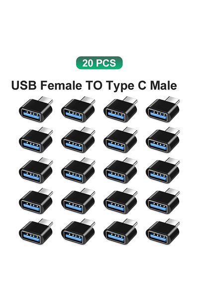 Choice 20 قطعة من محول NNBILI Type C إلى USB 3.0 USB-C 3.1 ذكر OTG موصل بيانات أنثى لجهاز MacBook P