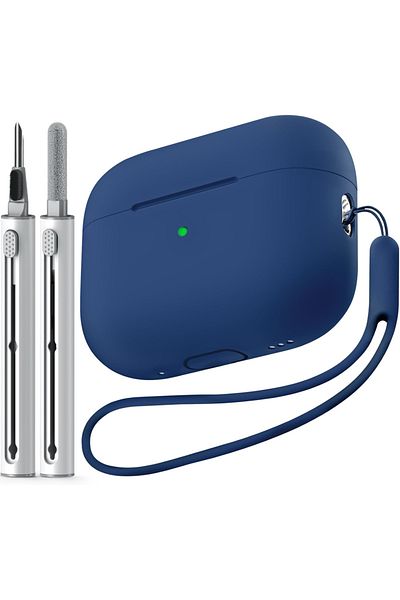 Choice Lake blue AirPods Pro Case Cover with Cleaner Kit,Soft Silicone Protective Case for Apple AirPod Pro