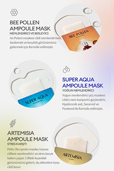 Missha 10 Farklı Hyalüronik Asit Kompleksi İçeren Nemlendirici Yaprak Maske Super Aqua Ampoule Mask