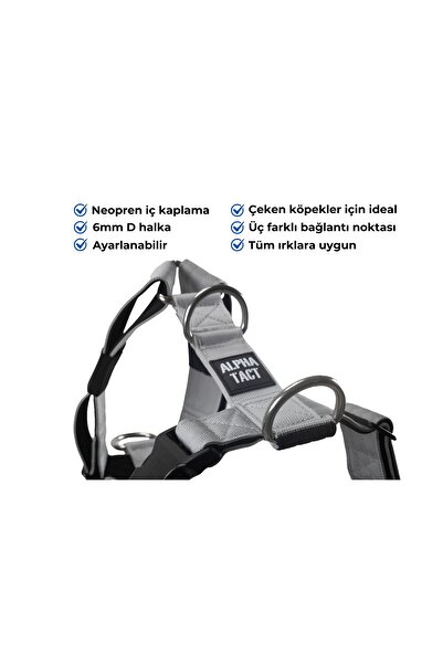 AlphaTact Tactfit Harness-Çekme Önleyici-Göğüs Tasması-Tüm Irklar