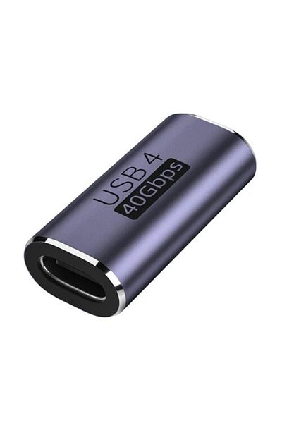 Choice straight F-F USB Type-C Adapter For Macbook, 90 Degree Quick Charge Converter Male To Female 100W 40