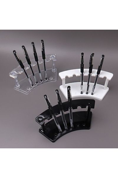 Choice Black B Wholesale Plastic Transparent 6 Slot Pencil Pen Spoon Jewelry Display Holder Stand Rack