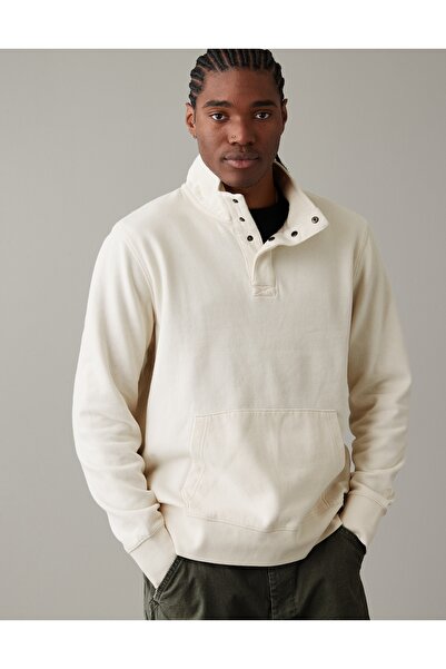 AMERICAN EAGLE AE Quarter-Snap Mockneck Sweatshirt