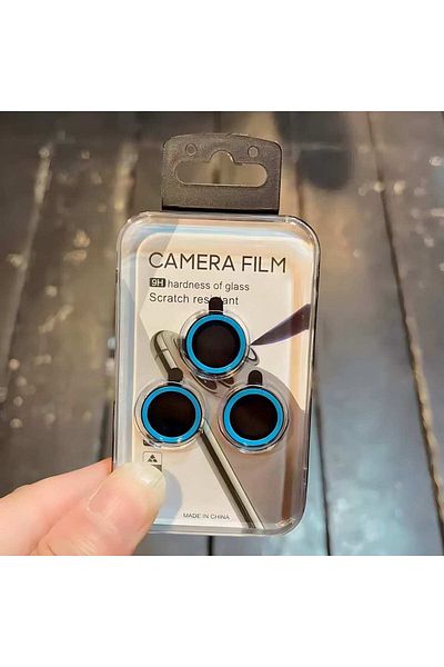 Choice Tempered Glass 15pro 15proMax(3pcs blue Noctilucent Camera Protect Lens For iPhone 15 14 Pro Max Col