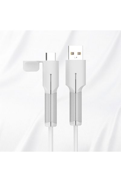 Choice واقي كابل شاحن USB A إلى C أبيض، واقي كابل شاحن من السيليكون من النوع C إلى النوع C/iPhone/USB A