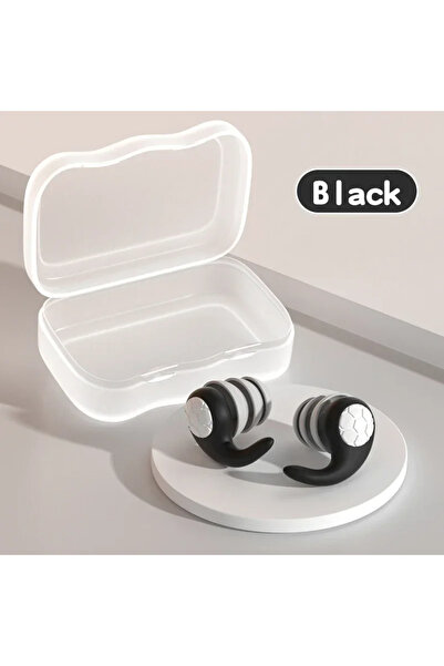 Choice سدادات أذن من السيليكون الأسود لإلغاء الضوضاء وفلتر الضوضاء أثناء النو...