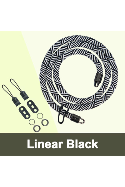 Choice حزام كتف للكاميرا أسود خطي عالمي مناسب لكاميرات نيكون وباناسونيك وكانون ولايكا وبنتاكس وفوجيفيل