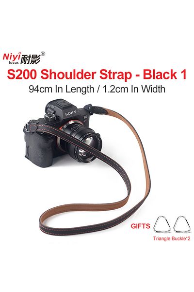 Choice S200-black-1 Camera Shoulder Strap Retro Micro Single Strap Suitable for Canon R8 R50 Nikon ZFC Sony