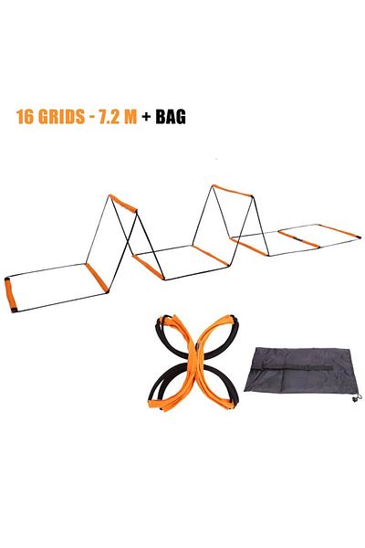Choice Orange-16 Dual-Purpose Soccer Training Jump Ladder Multifunctional Agility Ladder Speed Training Coo