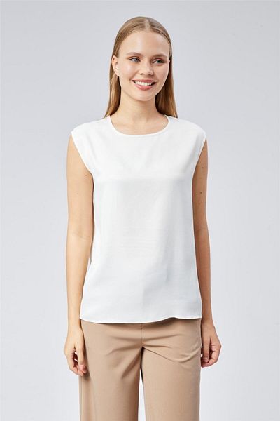 HomeStore Ärmellose Satinbluse