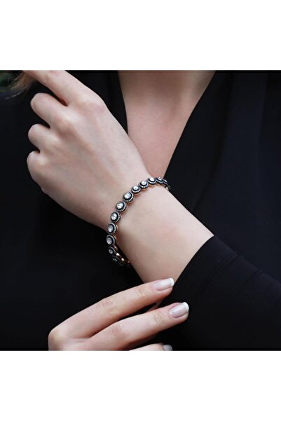 Necati Gün Elmas Montür Süzme Su Yolu Gümüş Bileklik