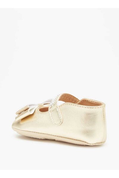 Barefeet Bow Accent Booties with Hook and Loop Closure